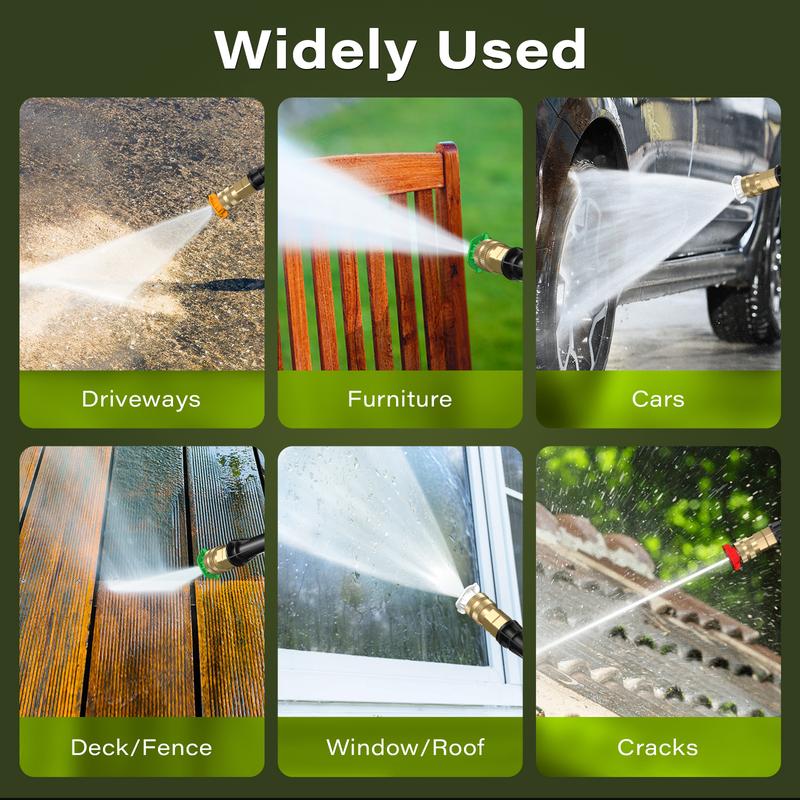 Hidrolavadora de Alta Presión 2300 PSI 2.5 GPM, con 4 Boquillas y Cañón de Espuma para Lavar Autos, Limpieza del Hogar y Riego de Jardín, Regalo Perfecto