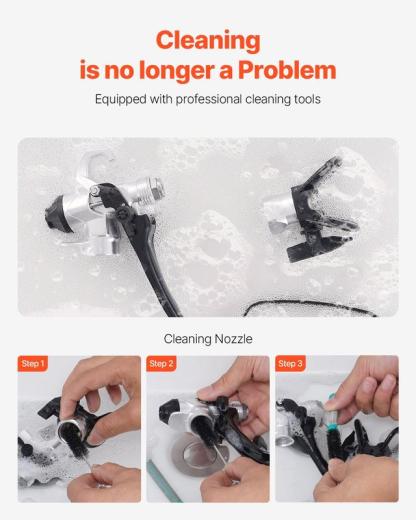 Rociador de Pintura Airless VEVOR – 3000 PSI, 650W, Eléctrico y Eficiente, Para Interiores, Exteriores, Muebles y Cercas – Portátil con Acabado Fino y Uniforme