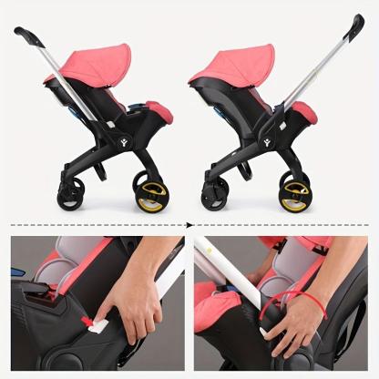Cochecito Convertible Todo en Uno Sin Base de Anclaje – Cochecito para Niños con Asiento Reversible, Compacto y Asequible