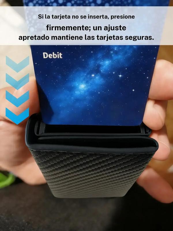 Billetera Slim para Hombre con RFID – Porta Tarjetas de Crédito, ID y Banco, Estuche de Metal de Aluminio, Minimalista y Inteligente, Monedero para Todas las Estaciones