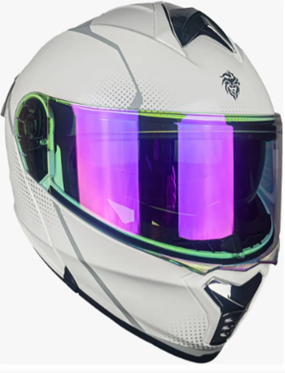 Casco De Moto Kov Thunder Waves Blanco Certificado Dot