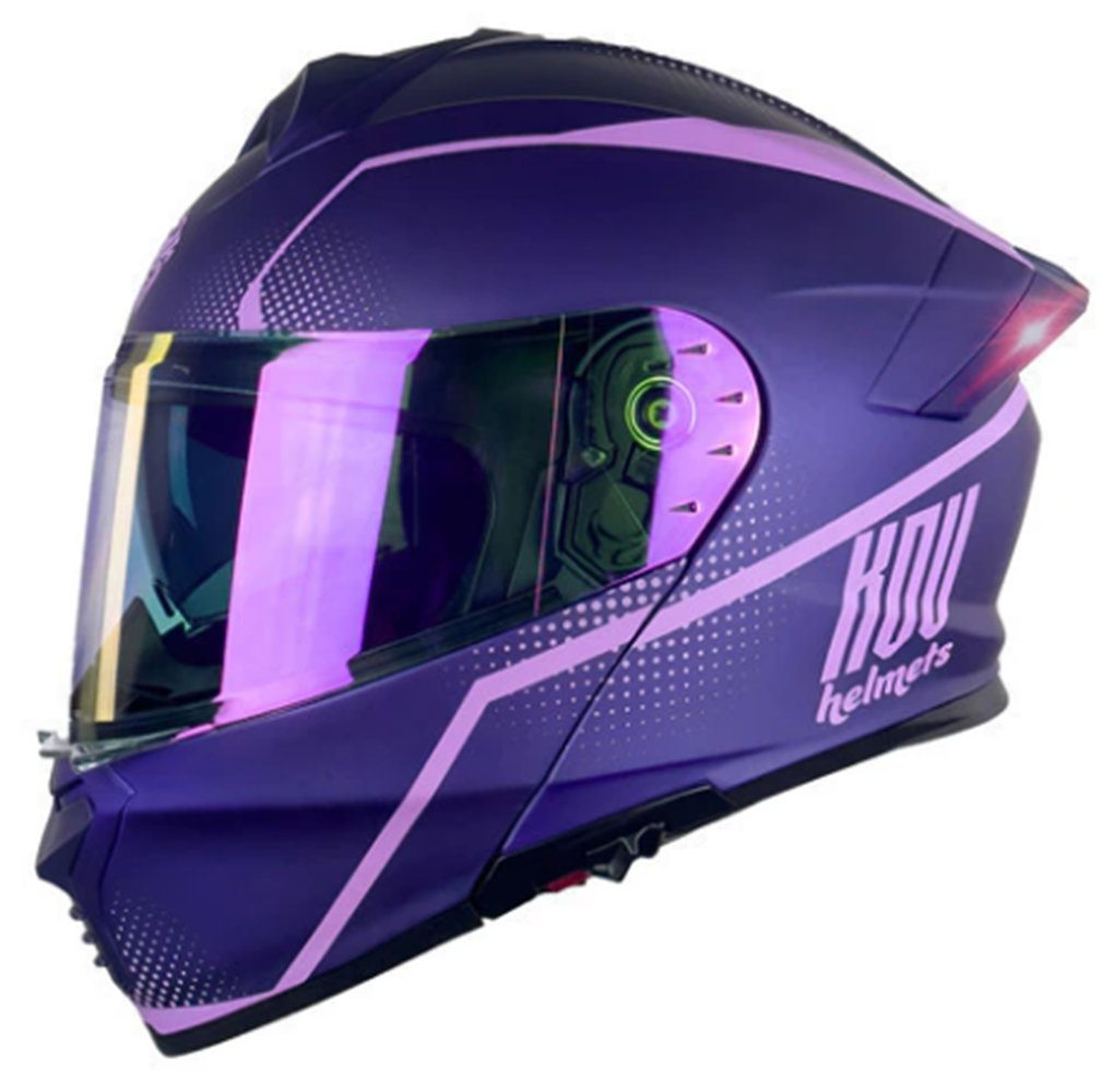 Casco De Moto Kov Thunder Waves Blanco Certificado Dot