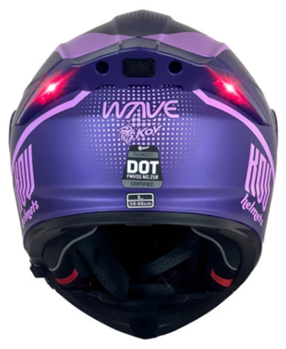 Casco De Moto Kov Thunder Waves Blanco Certificado Dot
