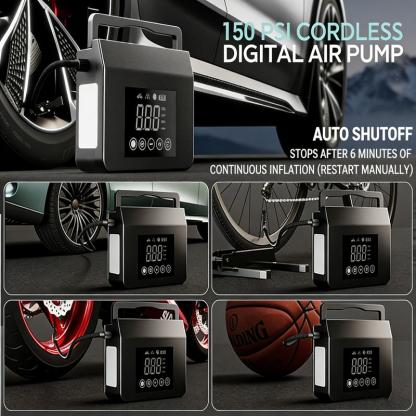 【Hieha】Arrancador de Batería Portátil para Auto 4000A con Inflador de Llantas 150 PSI, Power Bank 15000mAh, Luz LED y Arranque de Batería 12V