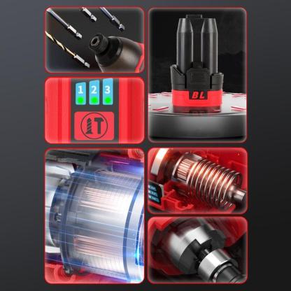 Javn Taladro Eléctrico Mini 16V / Destornillador Inalámbrico, Atornillador de Impacto 160Nm, Motor Sin Escobillas, Herramienta de Uso Doméstico, Regalo para Hombre