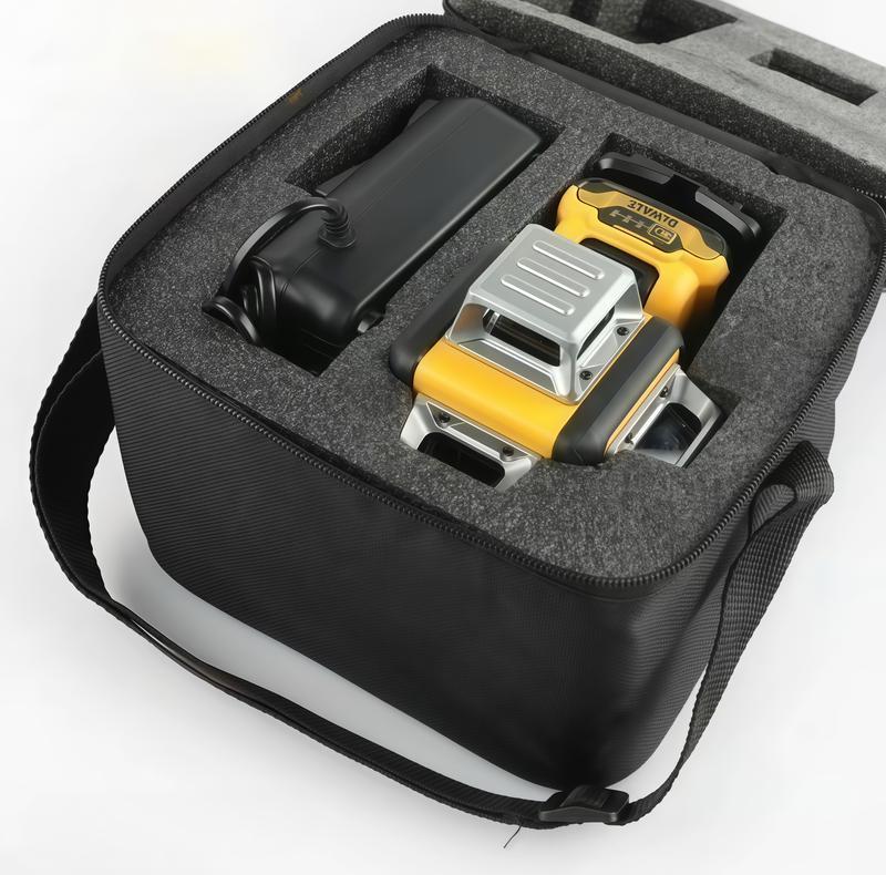 Nivel Láser DW de 12 Líneas, 3 Caras, 360° Vertical y Horizontal, Luz Verde, Batería de Litio 12V, Medidor de Nivel para Uso Exterior