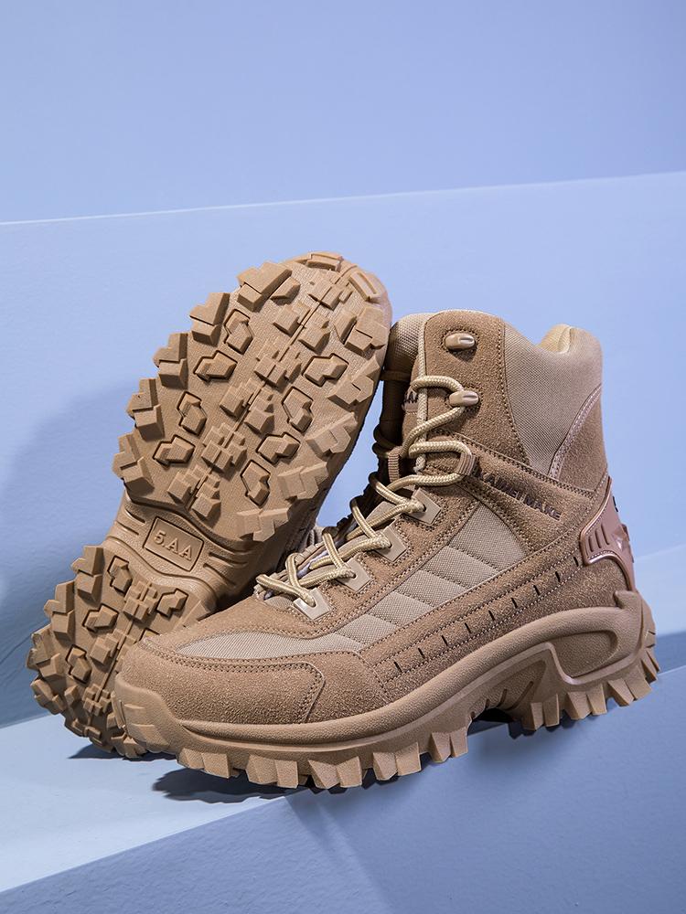 Men's All-Weather All-Terrain High-Top Round Toe Lightweight Breathable Slip-Resistant Outdoor Sports Boots for Mountaineering Trekking Work Tactical Activities fashion outdoor shoe hikingshoes trekking  boots jungle