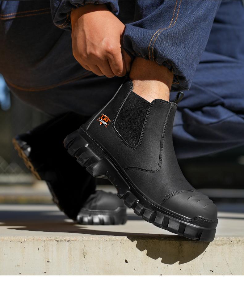 Lightweight steel toe brown anti slip work shoes - splash proof, smash proof, puncture proof, breathable safety shoes Lightweight steel toe brown anti slip work shoes - splash proof, smash proof, puncture proof, breathable safety shoes