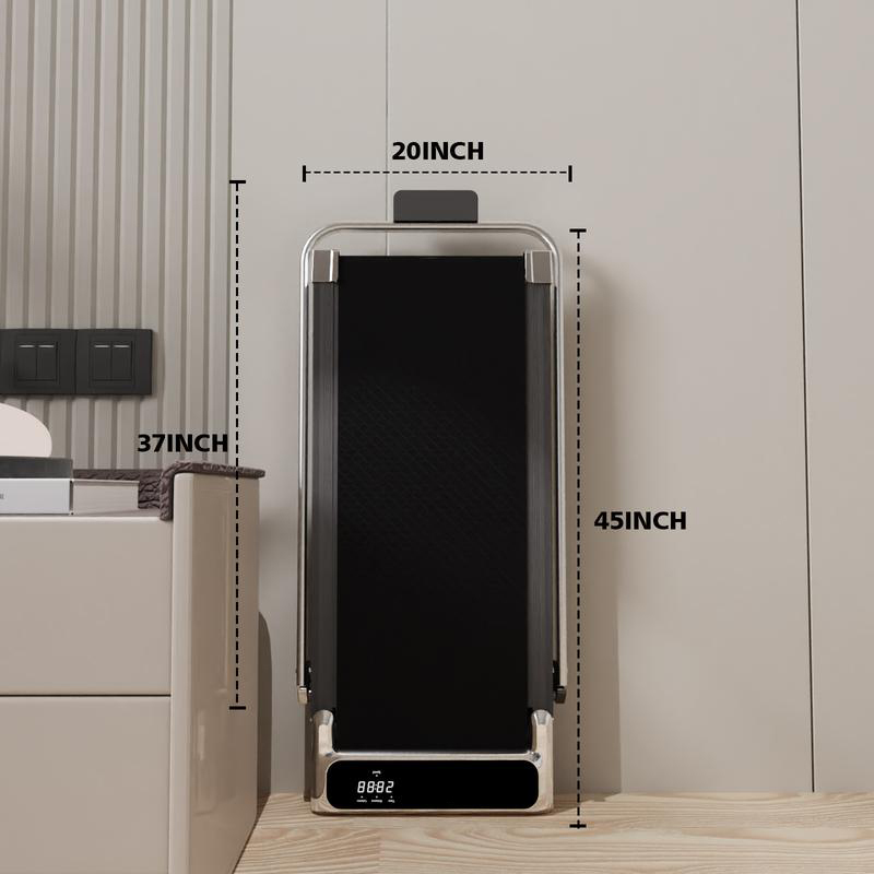 Cinta de correr eléctrica plegable con pasamanos y motor silencioso – Capacidad de peso de 265 lb, amplia superficie de carrera, control remoto y ruedas para un fácil desplazamiento – Incluye bandas de resistencia y control remoto de regalo.