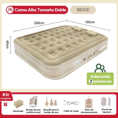 Colchón Inflable Individual Bomba De Aire Eléctrica Cama