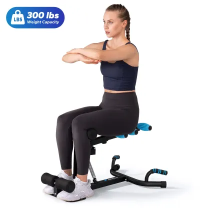 Equipo de Fitness Ajustable para Glúteos y Abdominales, Banco de Ejercicios para Hogar, Máquina de Entrenamiento para Glúteos, Abdominales y Flexiones