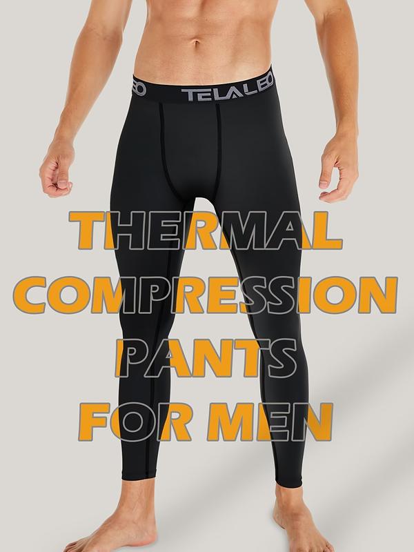 Paquete de 5 pantalones de compresión térmica para hombre, mallas deportivas con forro polar, leggings deportivos, ropa interior térmica para clima frío, ropa de invierno, material de poliéster - Ropa masculina