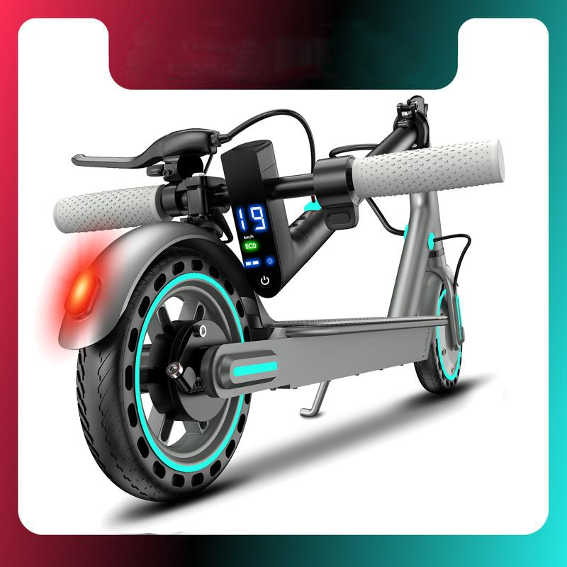 Patinete Eléctrico Plegable para Adultos y Adolescentes – Motor 350W, Velocidad Máx. 19 MPH, Alcance 20/30 mi, Control por App y Sistema de Frenos de Disco”