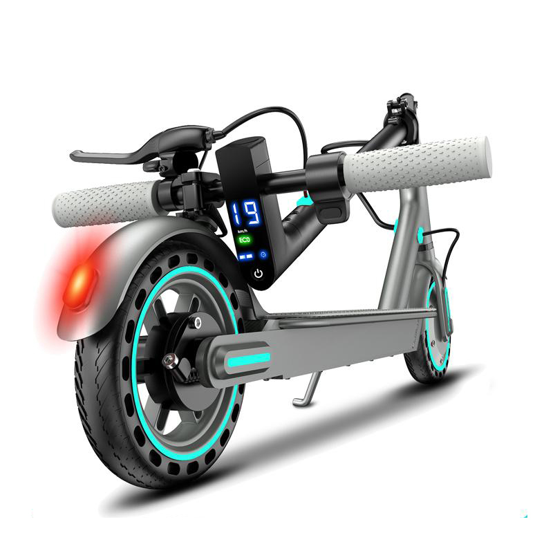Patinete eléctrico plegable para adultos y adolescentes: batería de motor de 350 W, velocidad máxima de 19 MPH, alcance máximo de 20/30, patinete eléctrico plegable con control por aplicación y sistema de frenos de disco para control inteligente por aplic