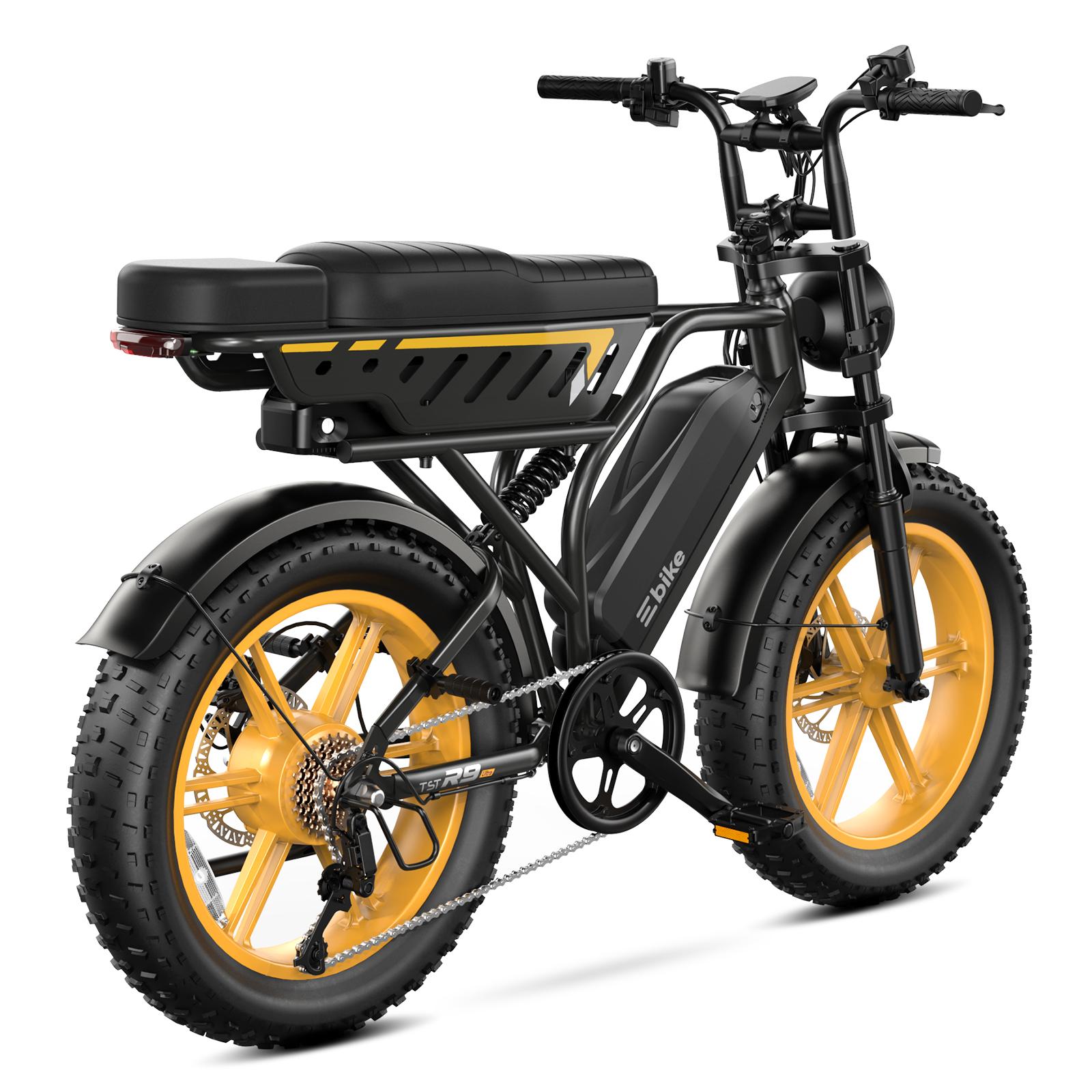 R9 Electric Bike 1500W Dual Battery | Up to 120 Miles Range | 20"x4.0 Fat Tires | 7-Speed, LCD Display, Front Suspension | Adult Ebike
