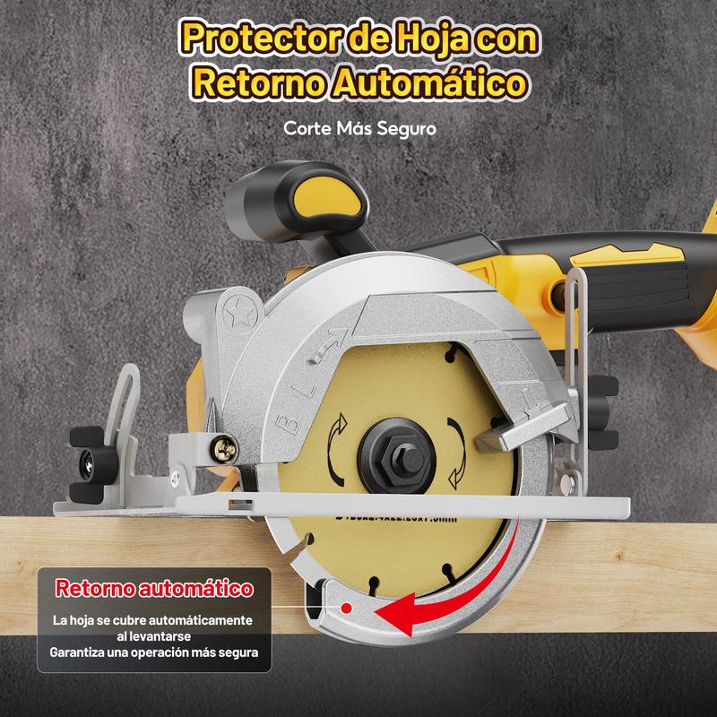 Sierra Circular Inalámbrica de 5 Pulgadas Con Mango
