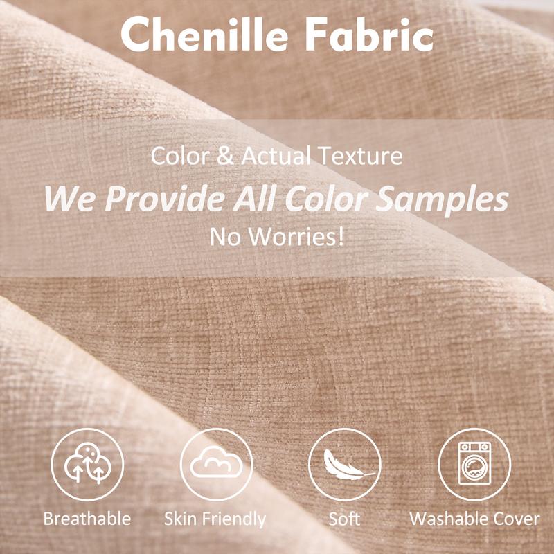 Sofá modular seccional en forma de U de 274 cm - Comfy Cloud de 3 plazas con 2 otomanas móviles, sofá Cloud, sofá de lino con asiento profundo para sala de estar, color beige, diseño cómodo y elegante, color rosa chenilla.