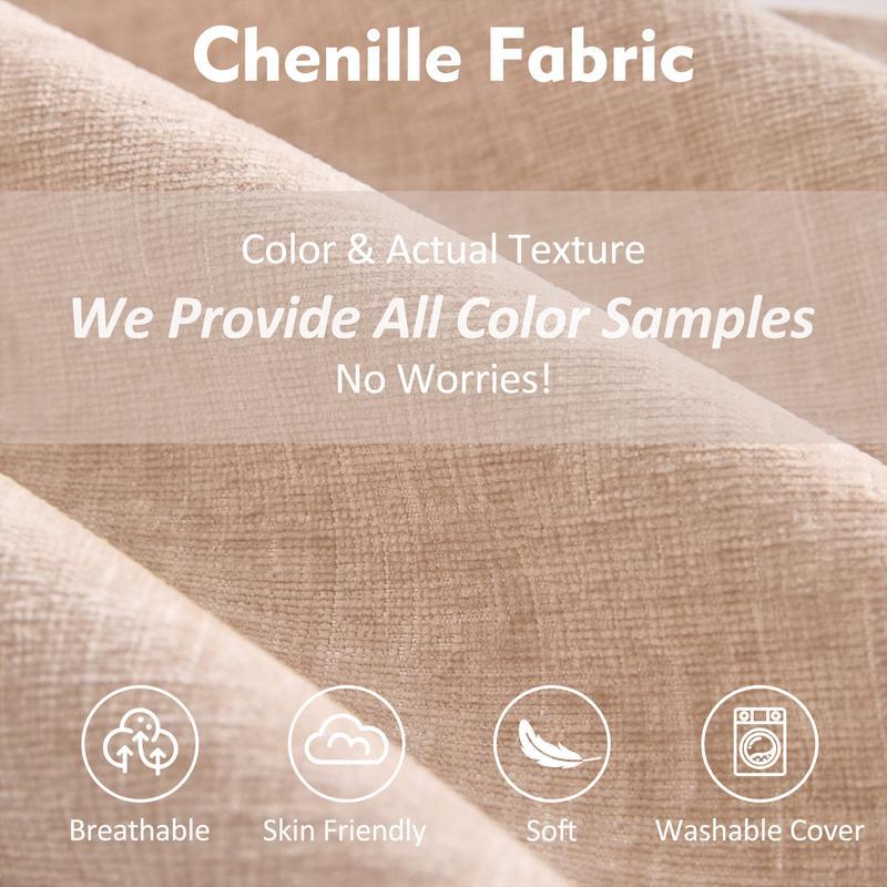 Sofá modular seccional en forma de U de 274 cm - Comfy Cloud de 3 plazas con 2 otomanas móviles, sofá Cloud, sofá de lino con asiento profundo para sala de estar, color beige, diseño cómodo y elegante, color rosa chenilla.