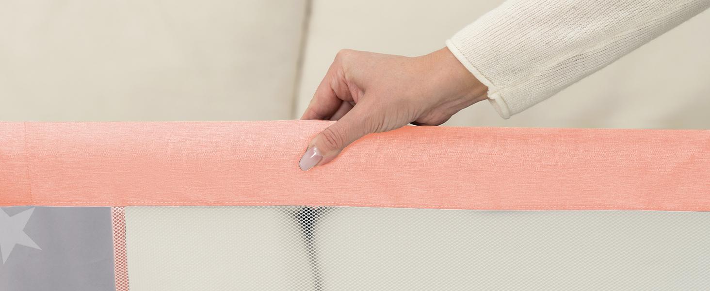 Baby Bassinet Crib, Crib for Infant&Newborn, Bedside Sleeper with Storage Basket and Mosquito Net, Easy to Fold, Height Adjustable, Portable Side Bed Crib