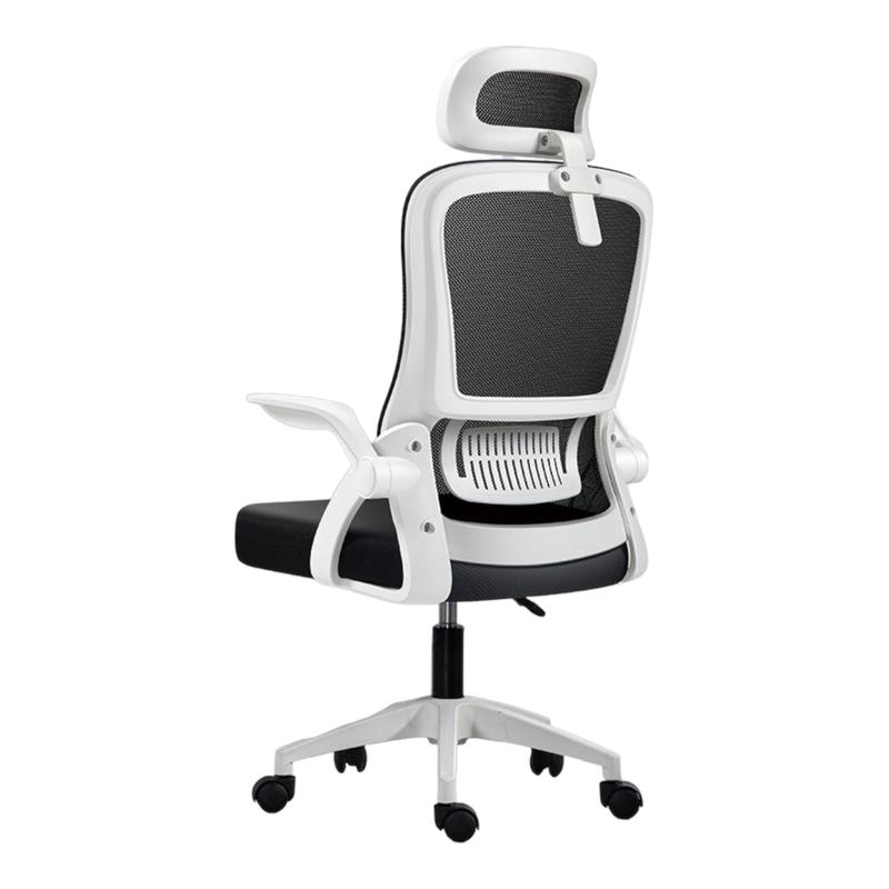 Silla de Oficina, para Gaming, Escritorio Ergonmica con Reposacabezas, Ajustable y con Soporte Lumbar Respaldo de Malla Transpirable Reposabrazos Abatibles de 90 Giratoria 360