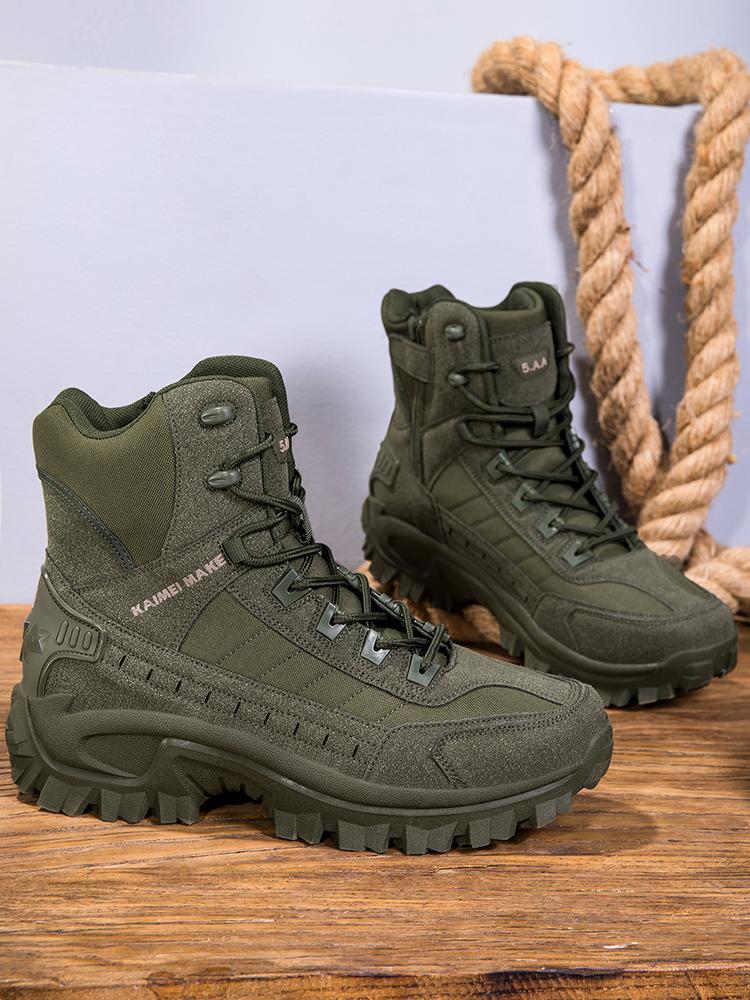 Men's All-Weather All-Terrain High-Top Round Toe Lightweight Breathable Slip-Resistant Outdoor Sports Boots for Mountaineering Trekking Work Tactical Activities fashion outdoor shoe hikingshoes trekking  boots jungle
