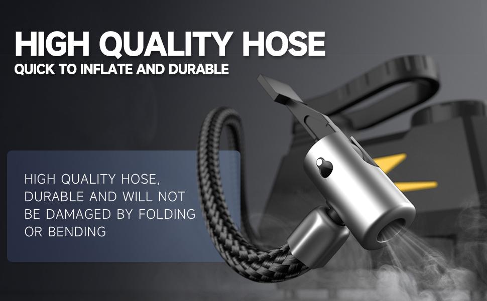 Fadakwalt Tire Inflator Portable Air Compressor DC 12V LED Display 150PSI Gauge for Car Tires Motorcycles Bikes Balls Safe Reliable Compact Design