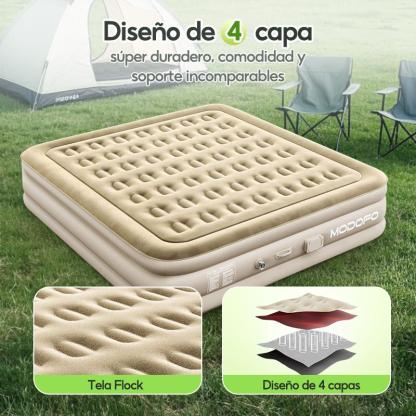 Colchón Inflable Individual Bomba De Aire Eléctrica Cama