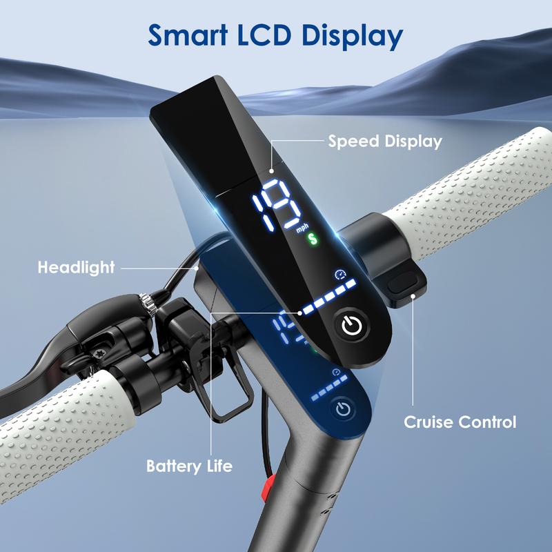 Patinete Eléctrico Plegable para Adultos y Adolescentes – Motor 350W, Velocidad Máx. 19 MPH, Alcance 20/30 mi, Control por App y Sistema de Frenos de Disco”