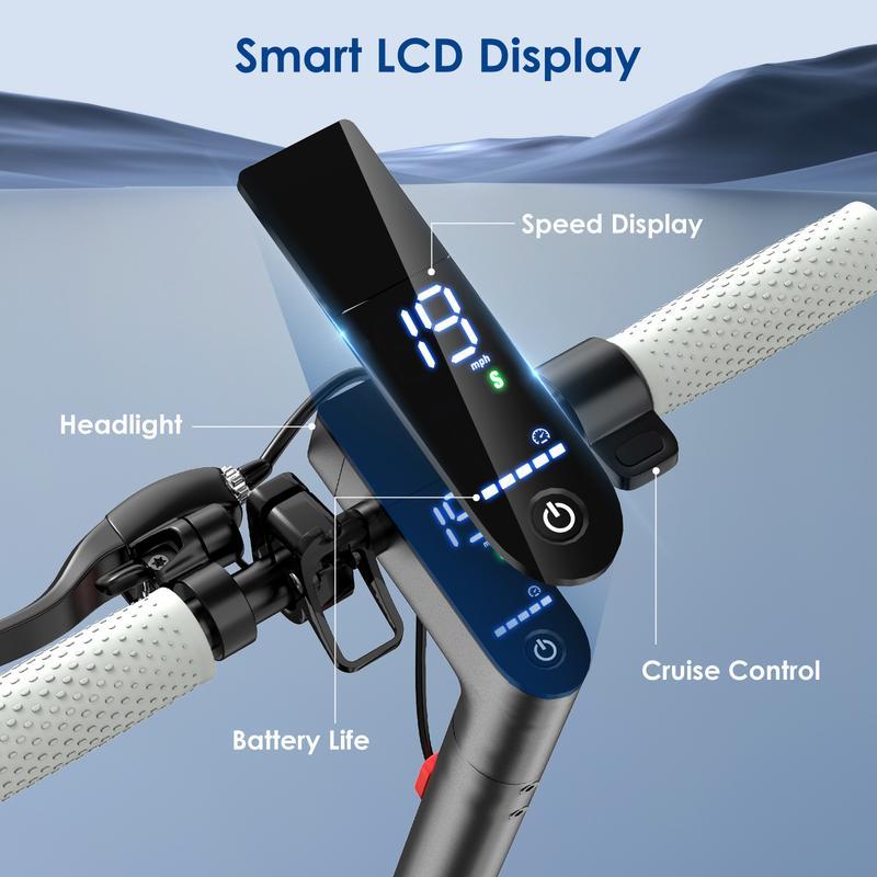 Patinete Eléctrico Plegable para Adultos y Adolescentes – Motor 350W, Velocidad Máx. 19 MPH, Alcance 20/30 mi, Control por App y Sistema de Frenos de Disco”