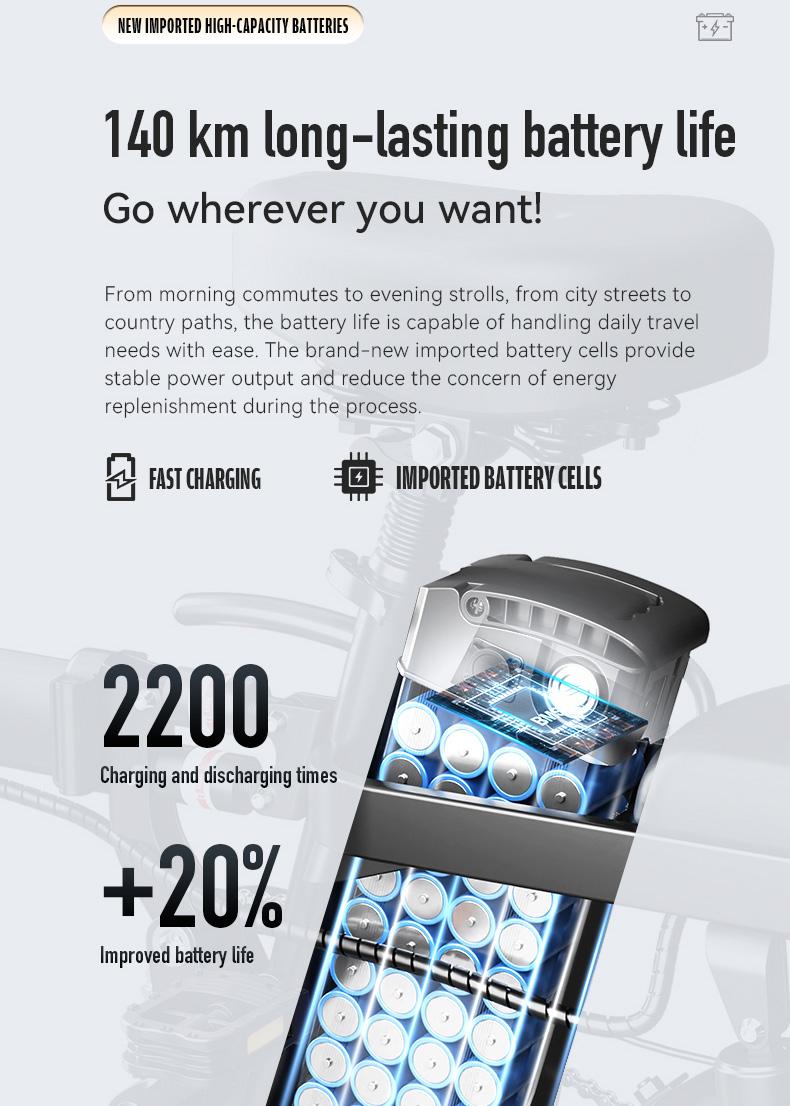 Adult electric folding bicycle with 500W motor, 16-level shock absorption system, 48V 15Ah battery, and a range of 100 kilometers. Wheel Pedals Ebike Charger SpringStatements Adult electric folding bicycle with 500W motor, 16-level shock absorption system, 48V 15Ah battery, and a range of 100 kilometers. Wheel Pedals Ebike Charger SpringStatements