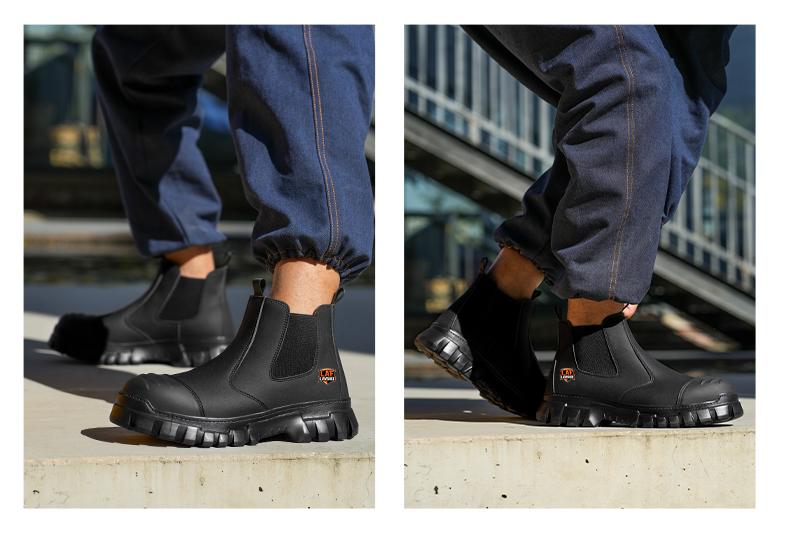 Lightweight steel toe brown anti slip work shoes - splash proof, smash proof, puncture proof, breathable safety shoes Lightweight steel toe brown anti slip work shoes - splash proof, smash proof, puncture proof, breathable safety shoes