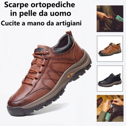 【⏰Offerta a tempo limitato: 70% di sconto - Non lasciartela sfuggire!】Scarpe ortopediche ergonomiche - ✅️Correggono la postura durante la camminata e alleviano il dolore ai piedi - Nuova versione impermeabile e antiscivolo 👞Pelle bovina australiana selez