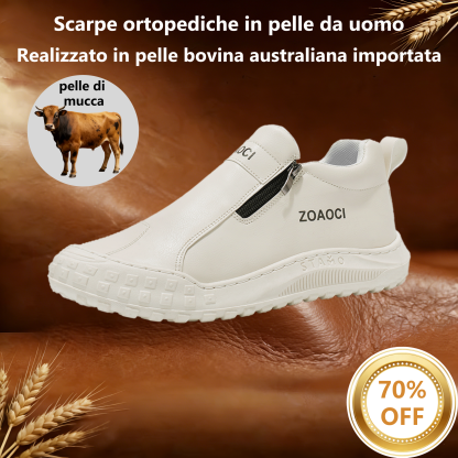 【⏰Offerta a tempo limitato: 70% di sconto - Non lasciartela sfuggire!】Scarpe ortopediche ergonomiche - ✅️Correggono la postura durante la camminata e alleviano il dolore ai piedi - Nuova versione impermeabile e antiscivolo 👞Pelle bovina australiana selez