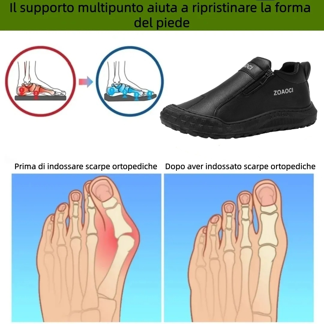 【⏰Offerta a tempo limitato: 70% di sconto - Non lasciartela sfuggire!】Scarpe ortopediche ergonomiche - ✅️Correggono la postura durante la camminata e alleviano il dolore ai piedi - Nuova versione impermeabile e antiscivolo 👞Pelle bovina australiana selez