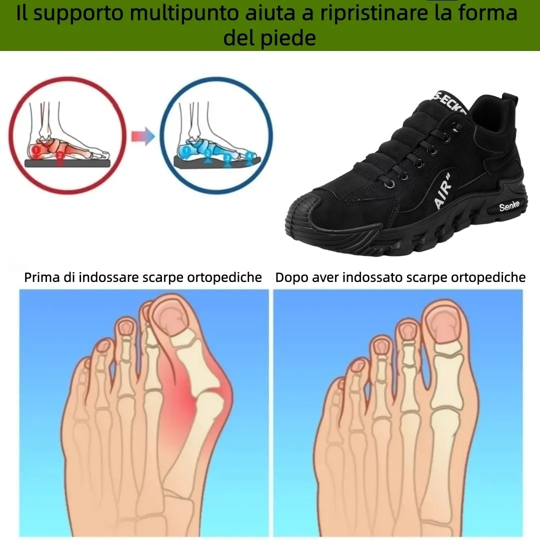 【⏰Sconto del 50% a tempo limitato - Non lasciartelo sfuggire】Scarpe ortopediche ergonomiche - ✅️ Correzione della postura durante la camminata - Impermeabili e antiscivolo 👞 Pelle australiana selezionata