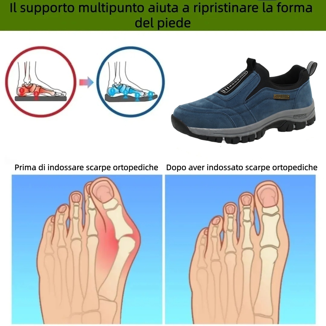 🔷 Oggi sconto del 70% - Non lasciartelo sfuggire! ⬛ - Scarpe ortopediche in pelle scamosciata di nuova concezione, morbide e comode, impermeabili e antiscivolo 🦶 - Allevia il dolore ai piedi