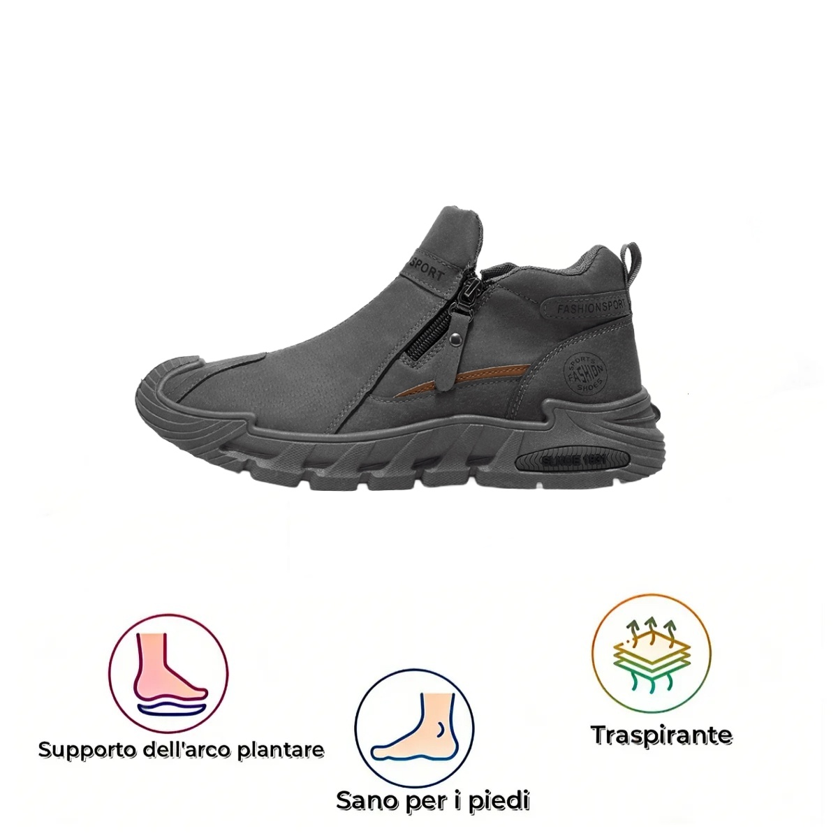 【⏰Sconto del 50% a tempo limitato - Non lasciartelo sfuggire】Scarpe ortopediche ergonomiche - ✅️ Correzione della postura durante la camminata - Impermeabili e antiscivolo 👞 Pelle australiana selezionata