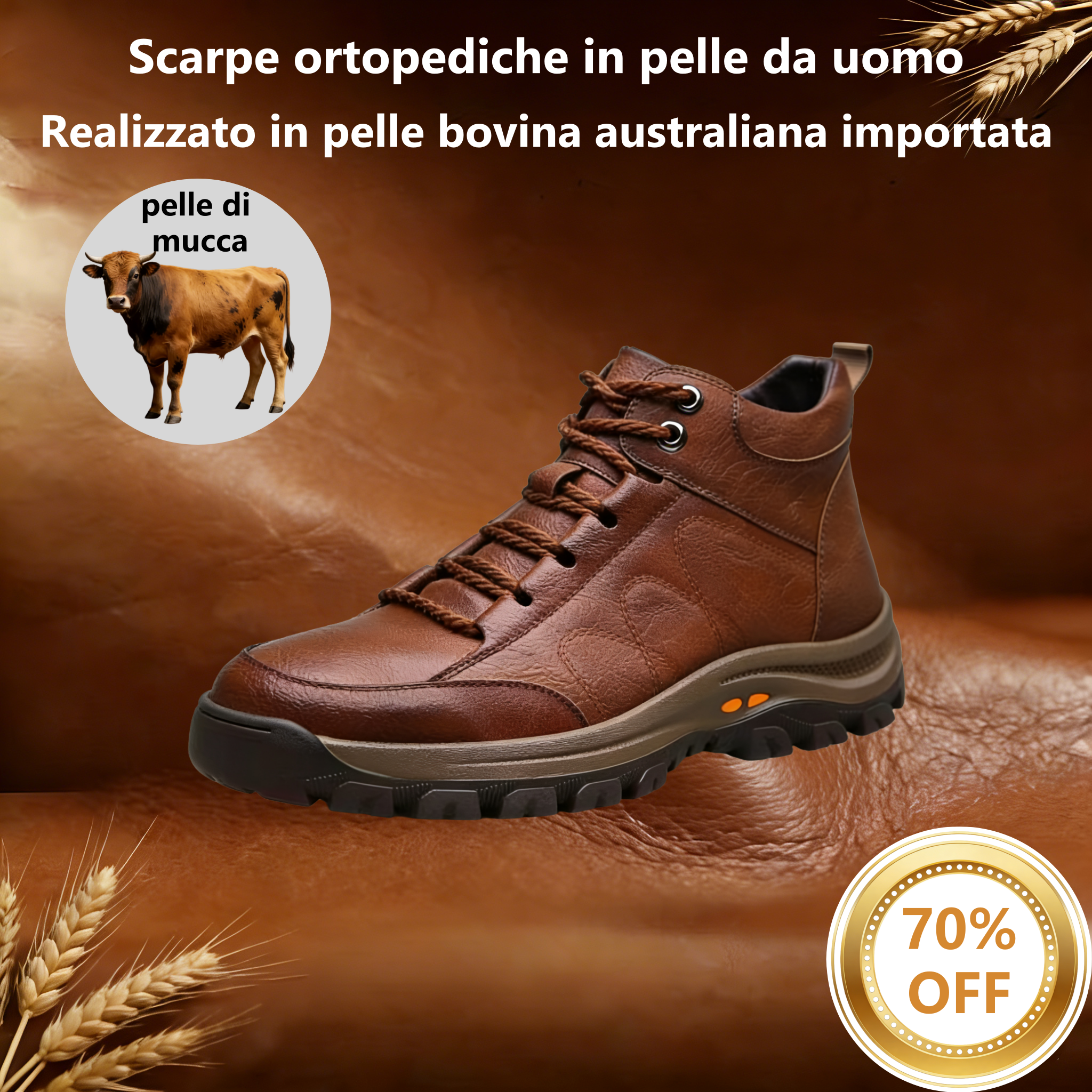【⏰Offerta a tempo limitato: 70% di sconto - Non lasciartela sfuggire!】Scarpe ortopediche ergonomiche - ✅️Correggono la postura durante la camminata e alleviano il dolore ai piedi - Nuova versione impermeabile e antiscivolo 👞Pelle bovina australiana selez