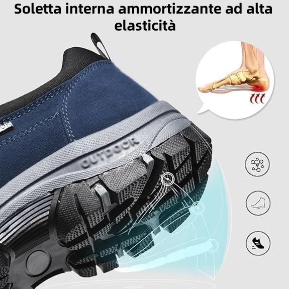 🔷 Oggi sconto del 70% - Non lasciartelo sfuggire! ⬛ - Scarpe ortopediche in pelle scamosciata di nuova concezione, morbide e comode, impermeabili e antiscivolo 🦶 - Allevia il dolore ai piedi