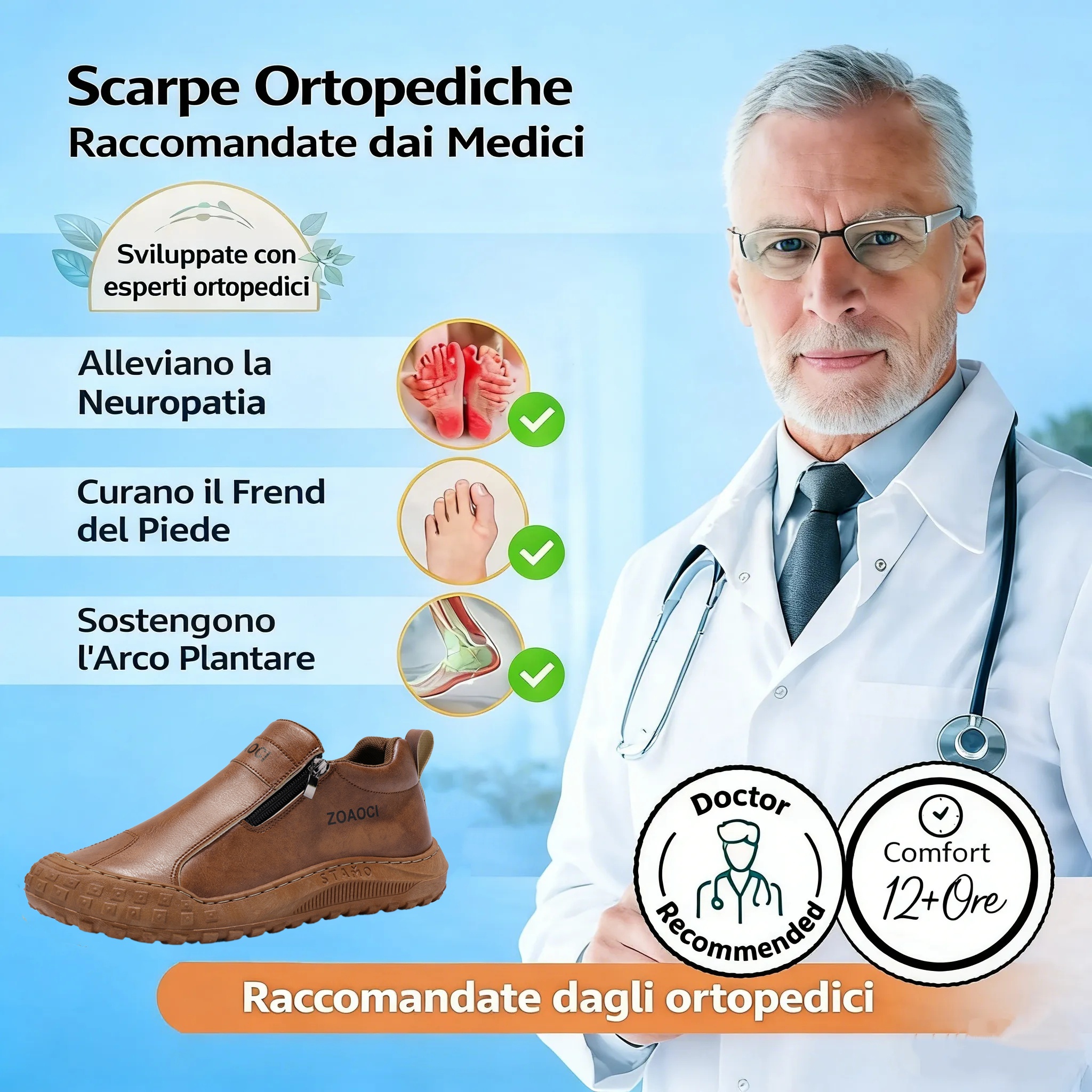 【⏰Offerta a tempo limitato: 70% di sconto - Non lasciartela sfuggire!】Scarpe ortopediche ergonomiche - ✅️Correggono la postura durante la camminata e alleviano il dolore ai piedi - Nuova versione impermeabile e antiscivolo 👞Pelle bovina australiana selez