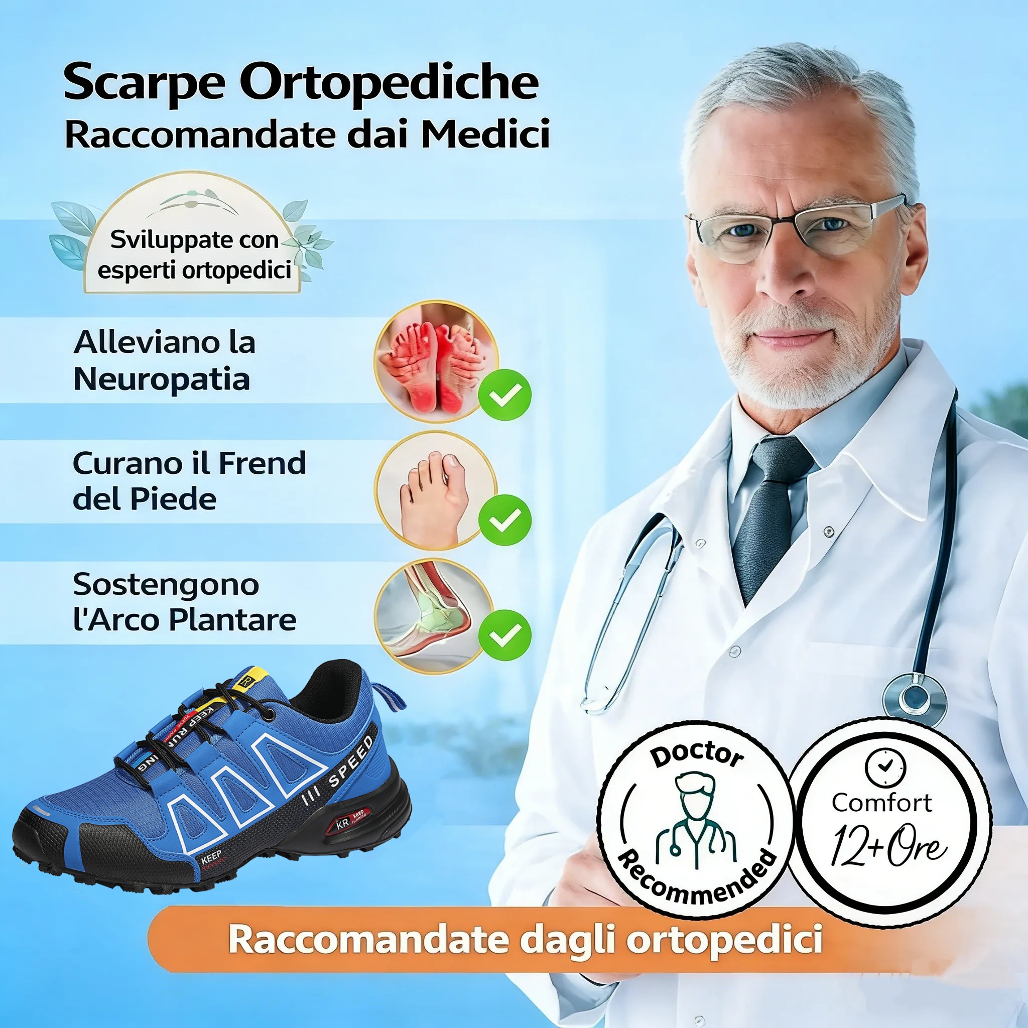 【⏰Sconto del 50% a tempo limitato - Non lasciartelo sfuggire】Nuove scarpe ergonomiche ortopediche - ✅️Correggono la postura durante la camminata - Impermeabili e antiscivolo migliorate 👞