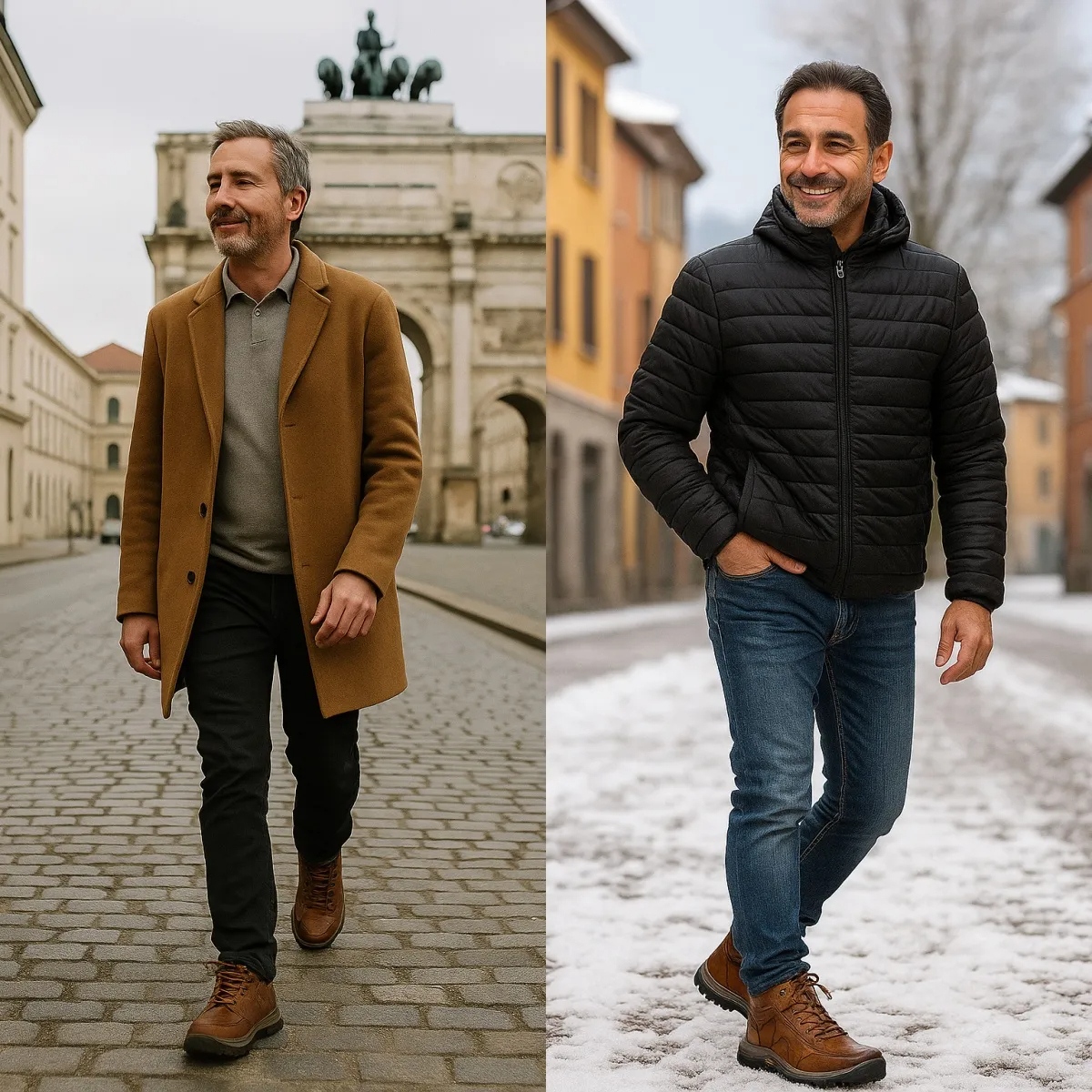 Men's high-top leather shoes