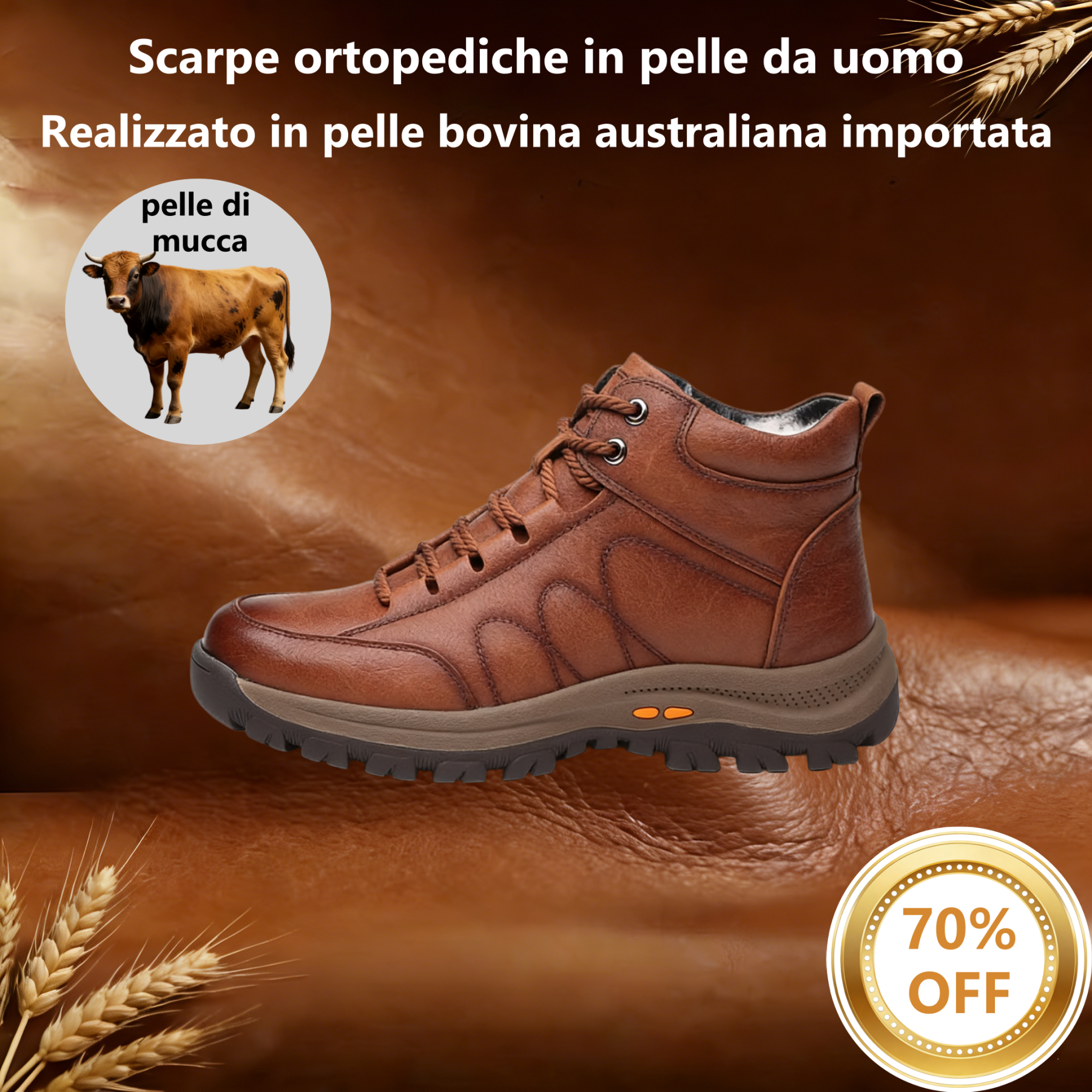 【⏰Offerta a tempo limitato: 70% di sconto - Non lasciartela sfuggire!】Scarpe ortopediche ergonomiche - ✅️Correggono la postura durante la camminata e alleviano il dolore ai piedi - Nuova versione impermeabile e antiscivolo 👞Pelle bovina australiana selez