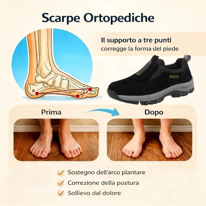 🔷 Oggi sconto del 70% - Non lasciartelo sfuggire! ⬛ - Scarpe ortopediche in pelle scamosciata di nuova concezione, morbide e comode, impermeabili e antiscivolo 🦶 - Allevia il dolore ai piedi