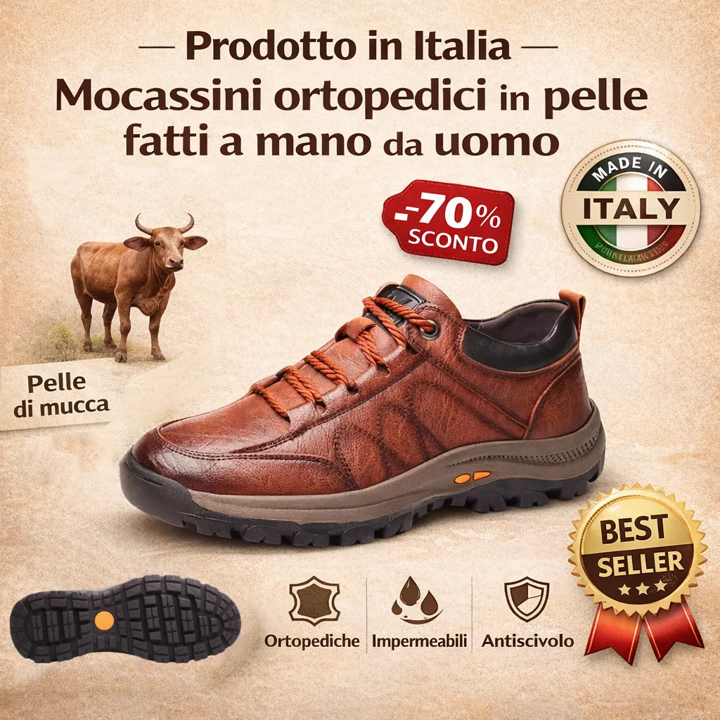【⏰Offerta a tempo limitato: 70% di sconto - Non lasciartela sfuggire!】Scarpe ortopediche ergonomiche - ✅️Correggono la postura durante la camminata e alleviano il dolore ai piedi - Nuova versione impermeabile e antiscivolo 👞Pelle bovina australiana selez