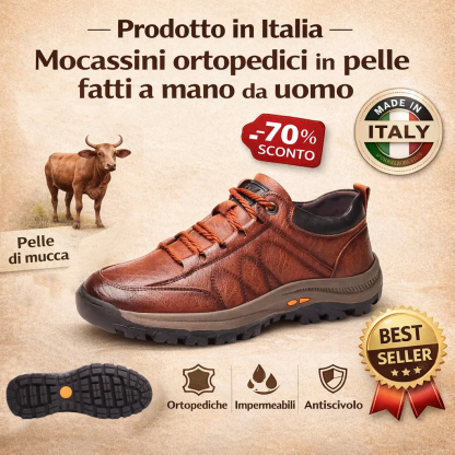 【⏰Offerta a tempo limitato: 70% di sconto - Non lasciartela sfuggire!】Scarpe ortopediche ergonomiche - ✅️Correggono la postura durante la camminata e alleviano il dolore ai piedi - Nuova versione impermeabile e antiscivolo 👞Pelle bovina australiana selez