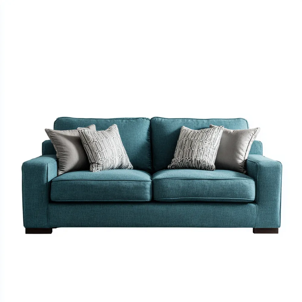 Divano due posti tessuto 150x85x90 cm – Blu – Design Moderno