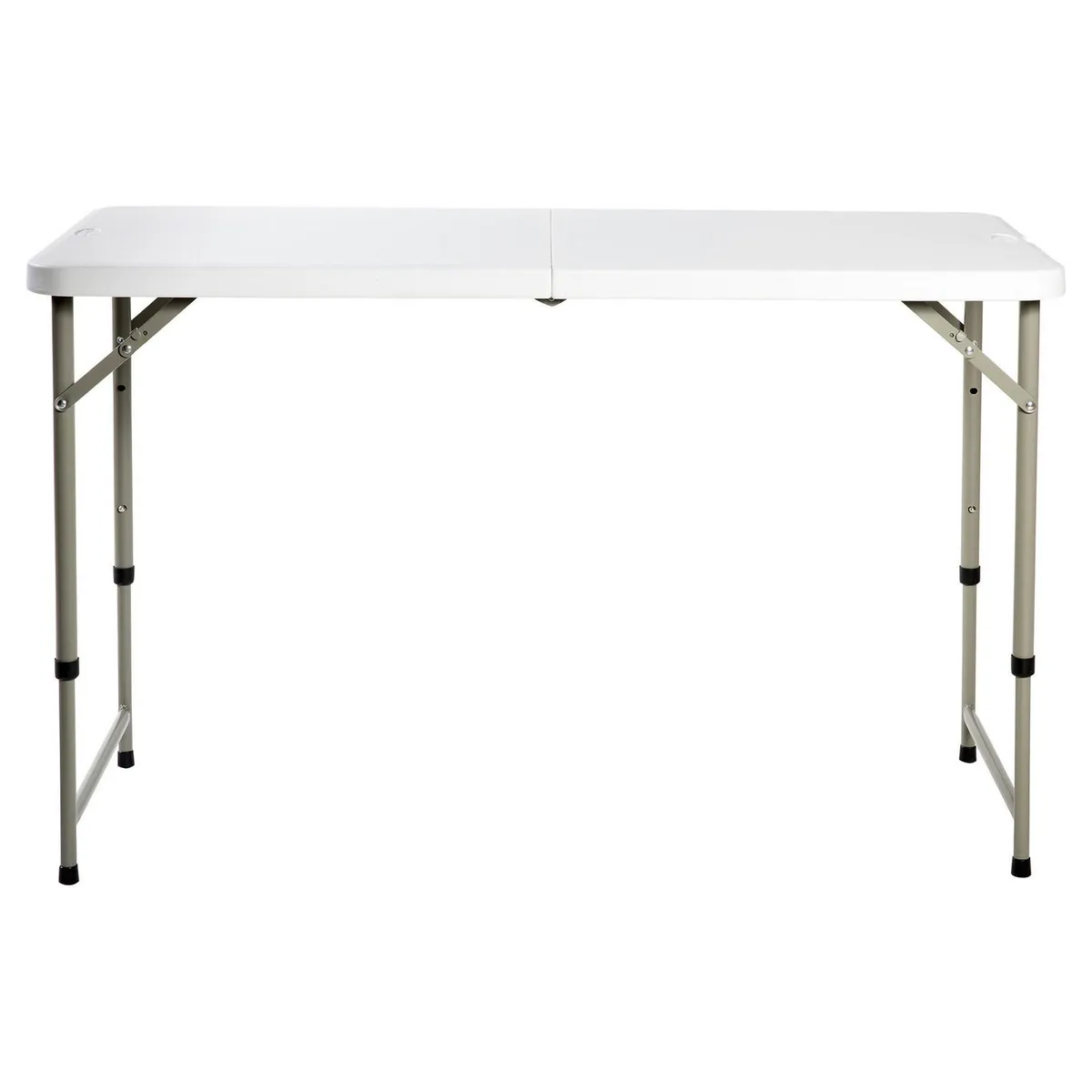 Mesa Plegable Tipo Maleta Altura Regulable Rectangular 120 cm Blanco*3