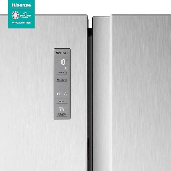 Refrigerador Side by Side, con dispensador de agua, gran capacidad, función Total No Frost, apariencia de acero inoxidable (91.0 x 178.6 x 64.3cm), de 519L (~19 pies), Gris