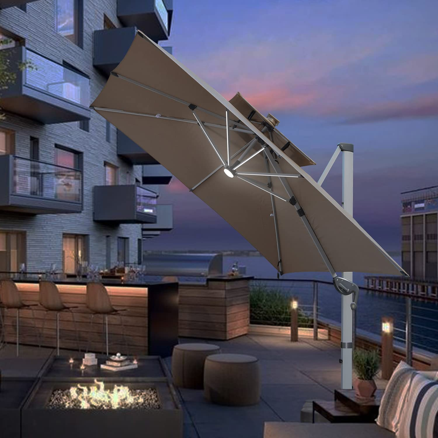 💥 PATIO RAIN GUARD LED FEED BY SOLAR ENERGY